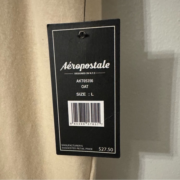 NWT: Aeropostale Men's Large Pocket T-Shirt Oat color, comfort fit - Picture 7 of 7